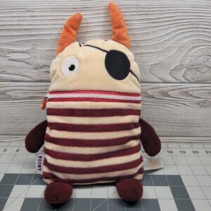 Gerd Hahn's Worry Eaters Flint Pirate Stuffed Plush Zipper Mouth Pouch Jumbo 14"